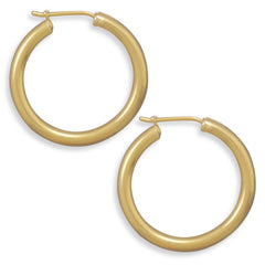 14 Karat Gold Plated 2.8mm x 26mm Hoops