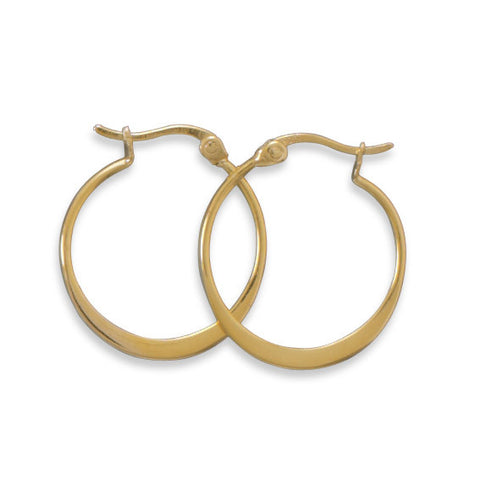 14 Karat Gold Plated Hoops