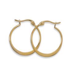 14 Karat Gold Plated Hoops