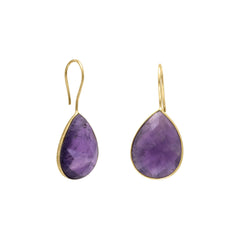 14 Karat Gold Plated Amethyst Earrings