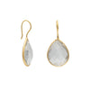 14 Karat Gold Plated Clear Quartz Earrings