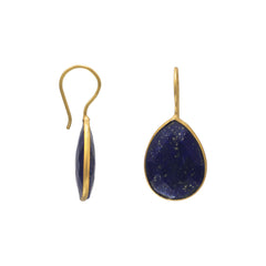 14 Karat Gold Plated Lapis Earrings