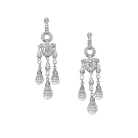 Rhodium Plated Chandelier Earrings
