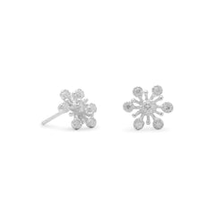 CZ Snowflake Studs