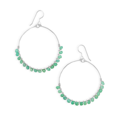 Chrysophase Bead Earrings