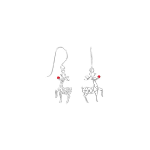 Red-Nosed Reindeer Earrings