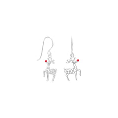 Red-Nosed Reindeer Earrings