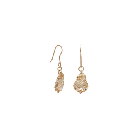 12/20 Gold Filled Champagne Swarovski Crystal Earrings