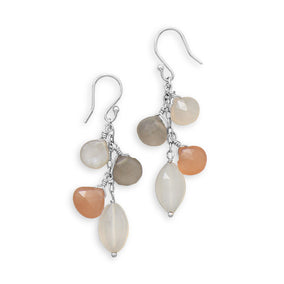 Multicolor Moonstone Drop Earrings