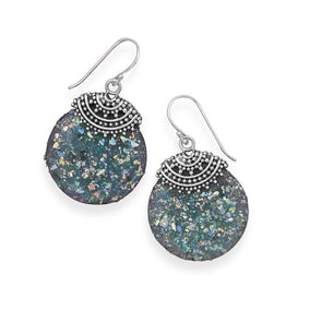 Roman Glass Beaded Top Earrings