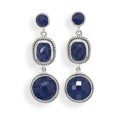 Sapphire Drop Post Earrings