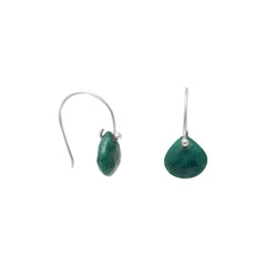 Rough-Cut Emerald Earrings