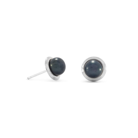 Peacock Cultured Freshwater Pearl Stud Earrings
