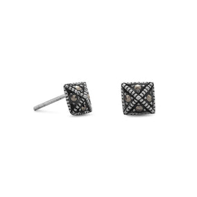 Pyramid Style Marcasite Earrings