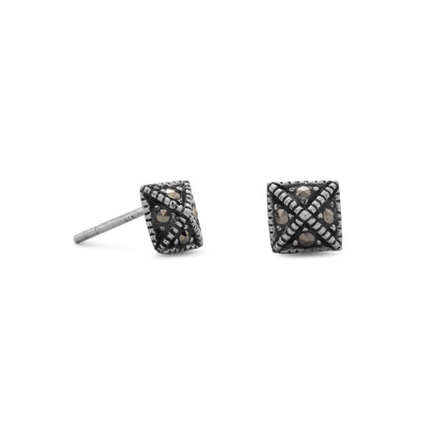 Pyramid Style Marcasite Earrings