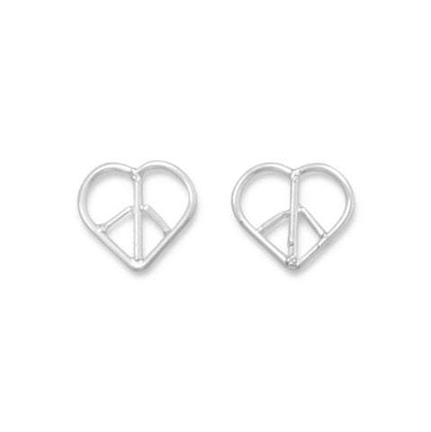 Heart Peace Sign Earrings