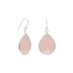 Faceted Pink Chalcedony Earrings
