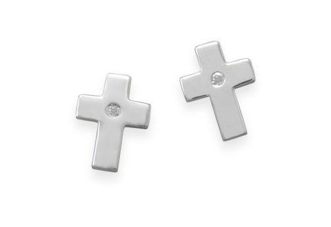 Faith Shines Diamond Stud Earrings