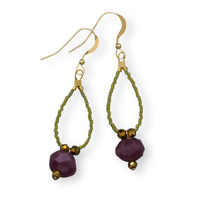 Grape De Vine Drop Earrings