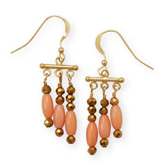 Just Peachy Coral Earrings