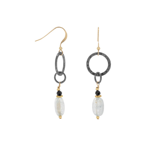 Blue Quartz Rain Drop Earrings