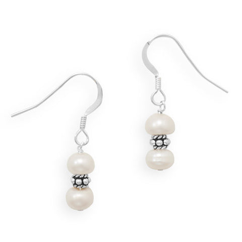 Handmade Cultured Freshwater Pearl Drop Earrings