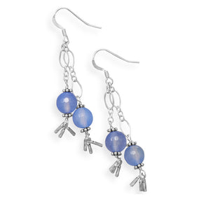 Handmade Just Beachy Fire Agate Earrings