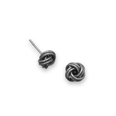Oxidized Love Knot Earrings