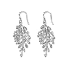 Polished Vine with Leaf Design Earrings