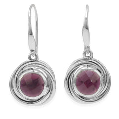 Faceted Garnet Earrings