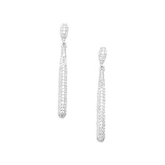 Glamorous Pave CZ Drop Earrings