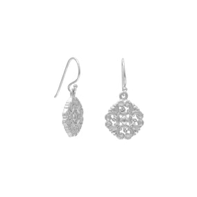 Rhodium Plated Vintage Earrings