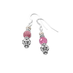 Baila Luna Ruby Bead Drop Earrings