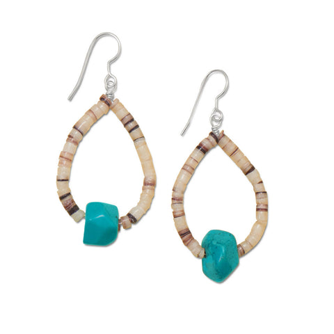 Shell and Magnesite Earrings