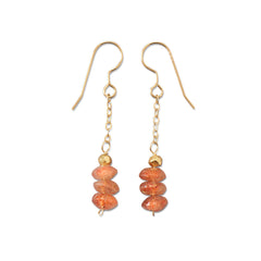 14/20 Gold Filled Sunstone Drop Earrings