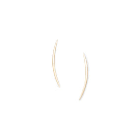 14K Gold Plated Crescent Post Earrings