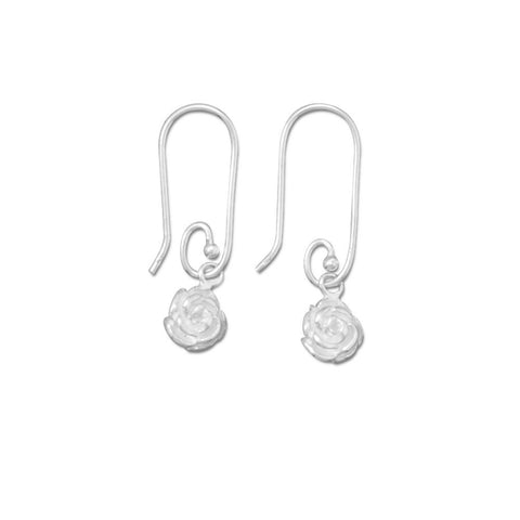 Polished Rose Drop Earrings
