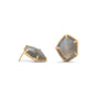 14 Karat Gold Plated Labradorite Earrings