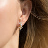 14 Karat Gold Plated CZ Hinged Earrings