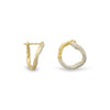 18 Karat Gold Plated Signity CZ Hinged Post Earrings