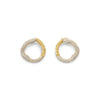 18 Karat Gold Plated Signity CZ Hinged Post Earrings