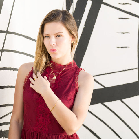 14 Karat Gold Plated Love You to the Moon and Back Charm Necklace