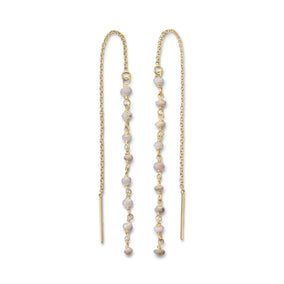 Yellow and White Shell Base Pearl Earrings