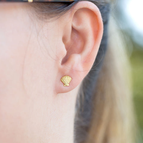 14 Karat Gold Plated Nautical Theme Mismatch Earrings