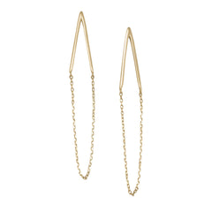 14 Karat Gold Plated Chain Drop Earrings
