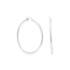 2mm x 50mm Hoop Earrings with Click