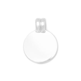 Round Engravable Pendant with Lined Bale