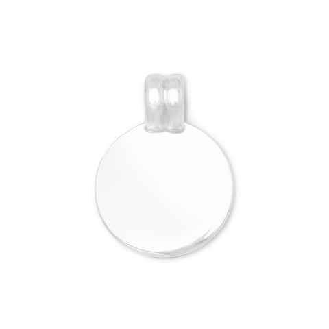 Round Engravable Pendant with Lined Bale