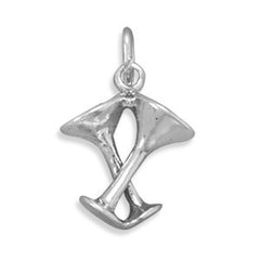 Crossed Wine Glasses Charm