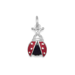 Red and Black Enamel Ladybug Charm